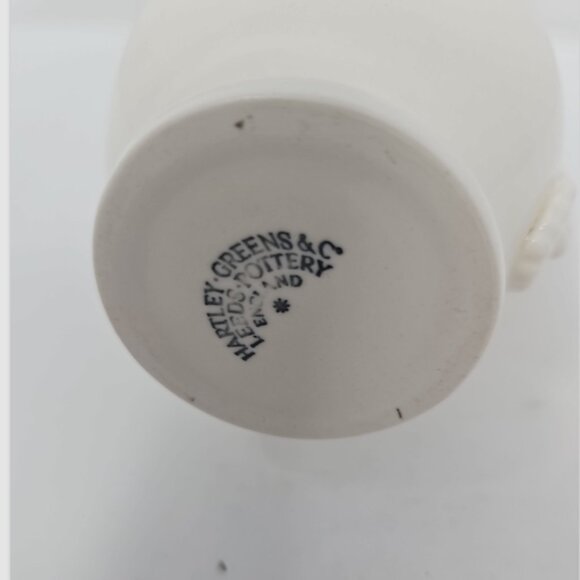Hartley Greens & Co Leeds Pottery Creamware Creamer Jug Double Handle 6oz 4.25" - Picture 4 of 6